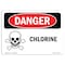 Signmission Safety Sign, OSHA Danger, 7" Height, 10" Width, Chlorine, Landscape, D-L-1065 OS-DS-D-710-L-1065 - alternate 1